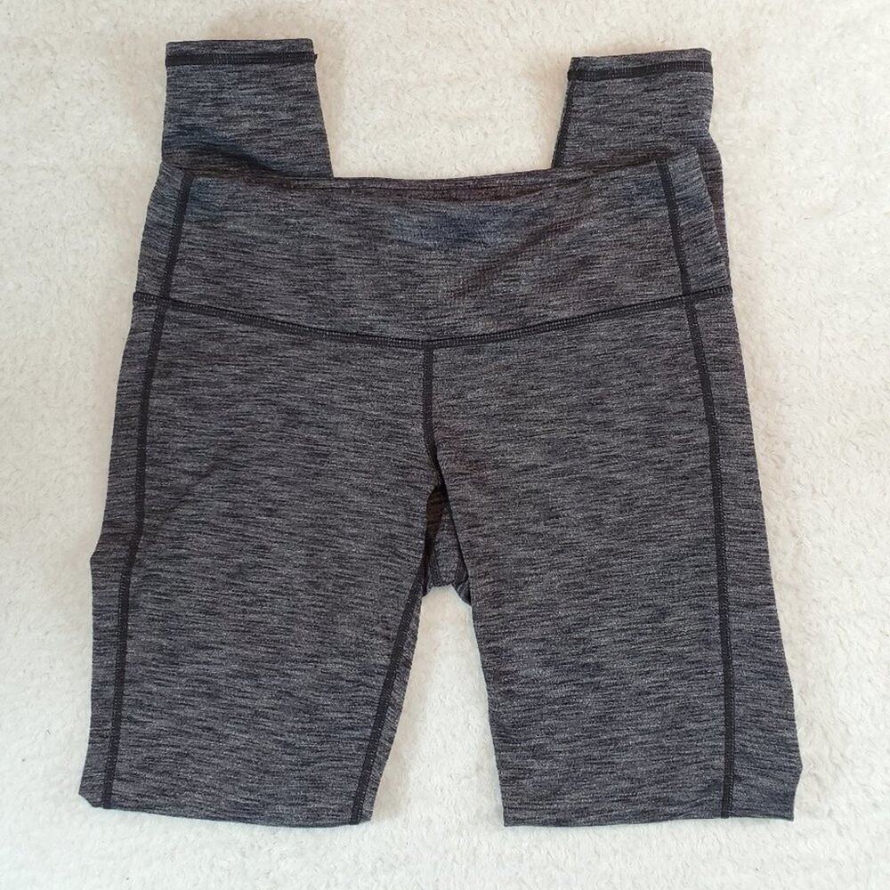 Athleta Chaturanga Heather Grey Full Length Athletic Leggings